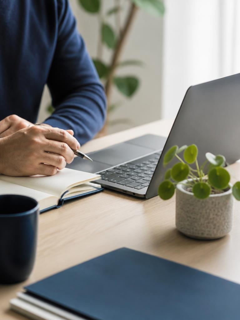 Professionnel préparant son diagnostic avec un ordinateur